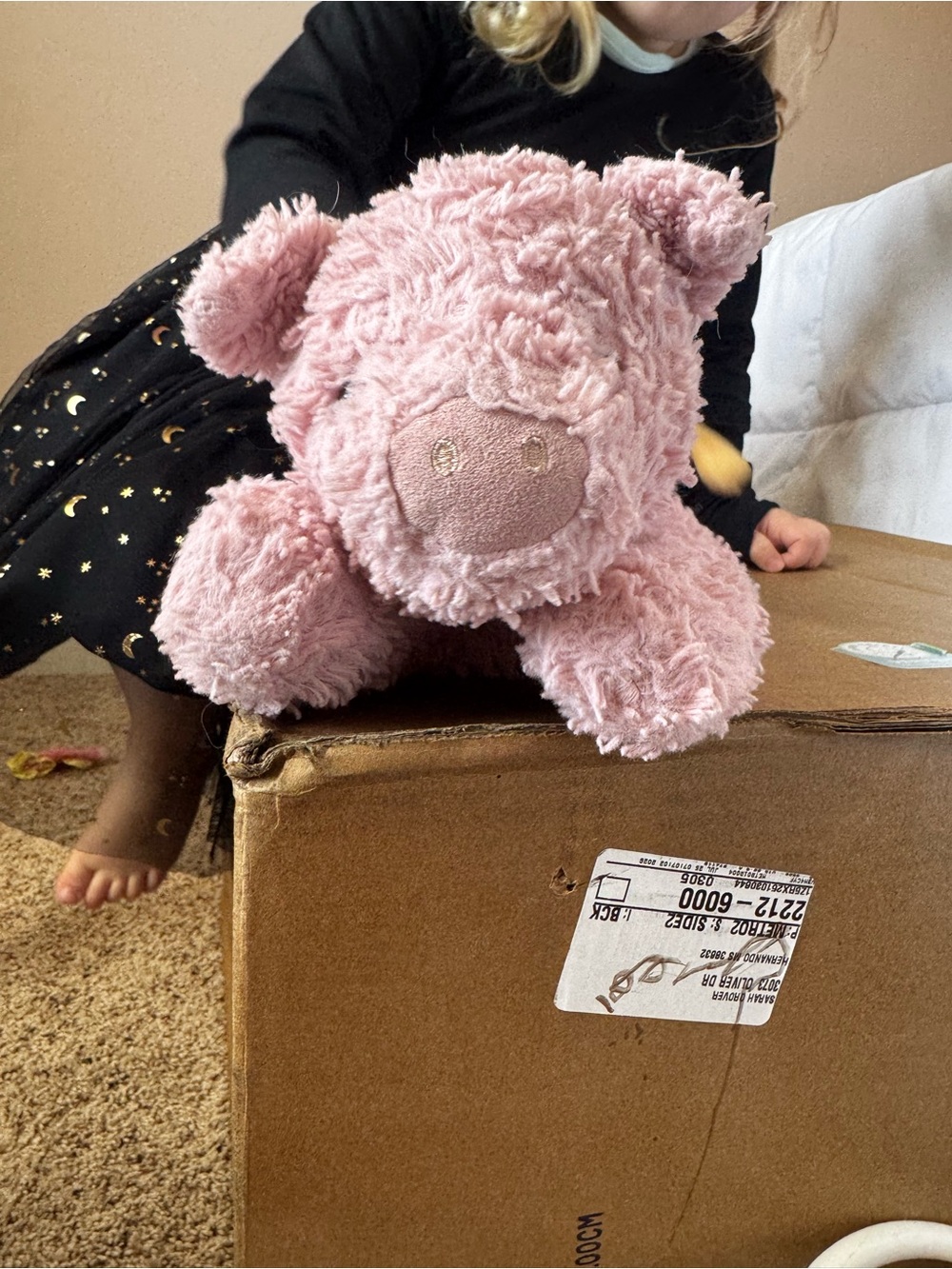 Jellycat Blush Pink Curly Pig Plush